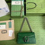 Croc-Embossed Dionysus Shoulder Bag