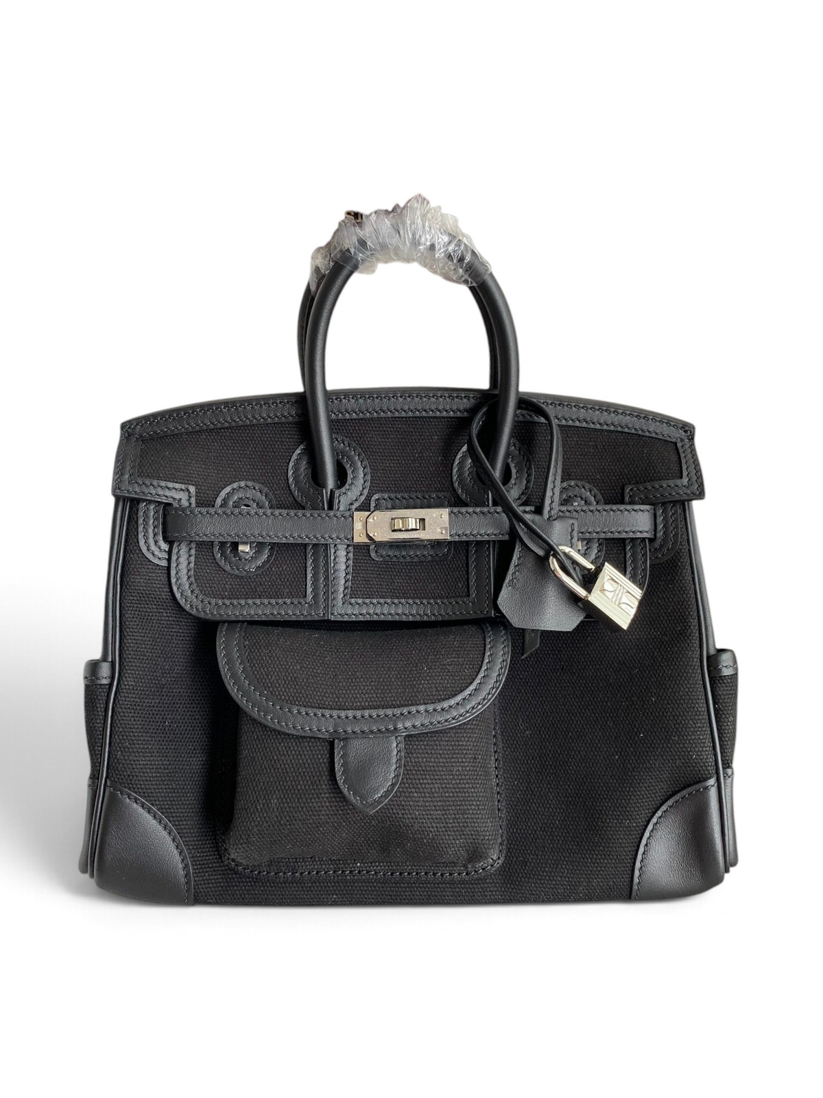 Birkin Cargo 25 cm — Black / Silver Hardware image 1