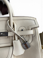 Birkin Cargo 25 cm — Cream White / Silver Hardware image 3