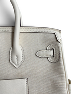 Birkin Cargo 25 cm — Cream White / Silver Hardware image 4