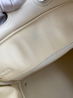 Birkin Cargo 25 cm — Cream White / Silver Hardware image 8