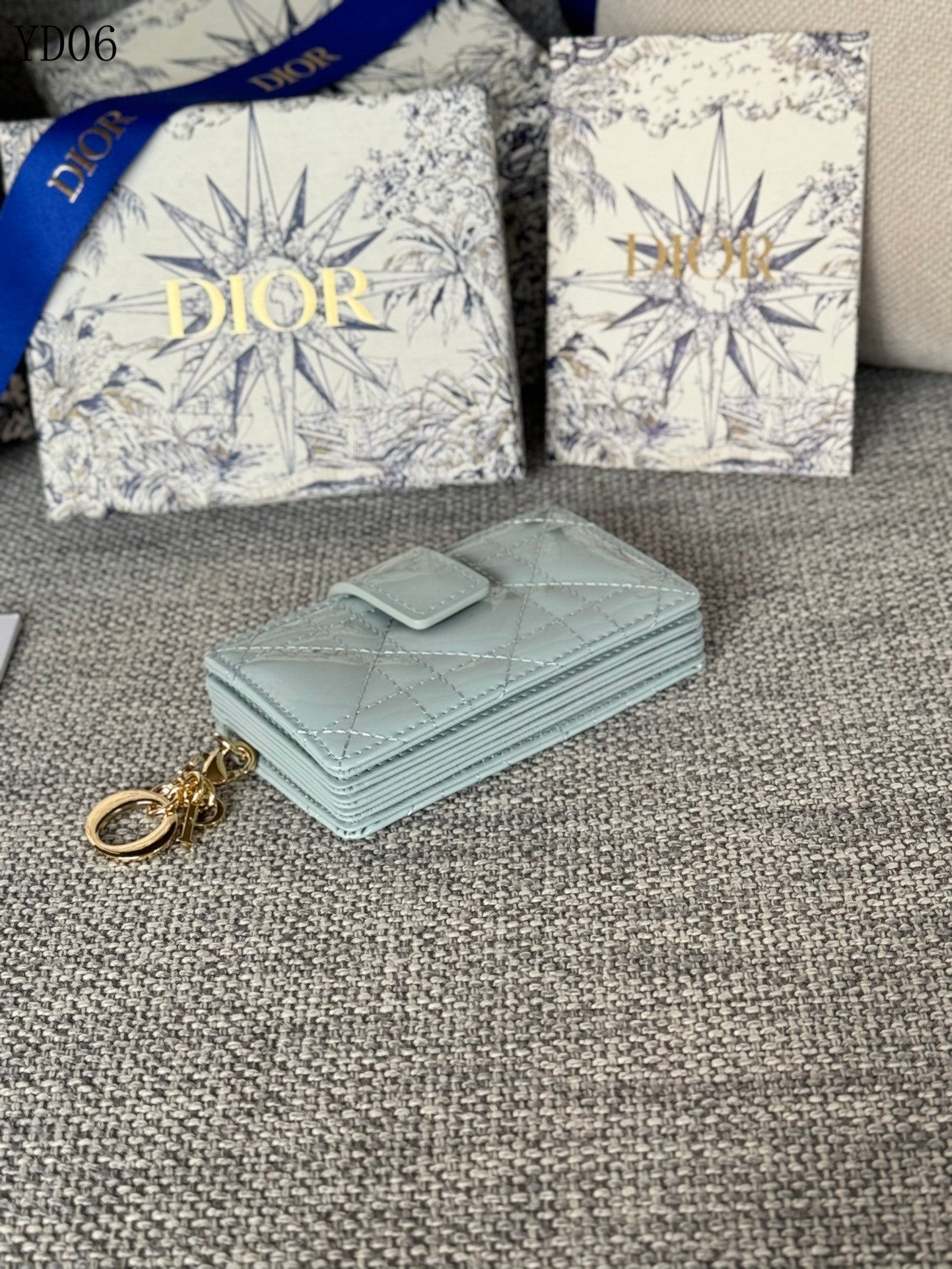 Quilted Leather Compact Wallet