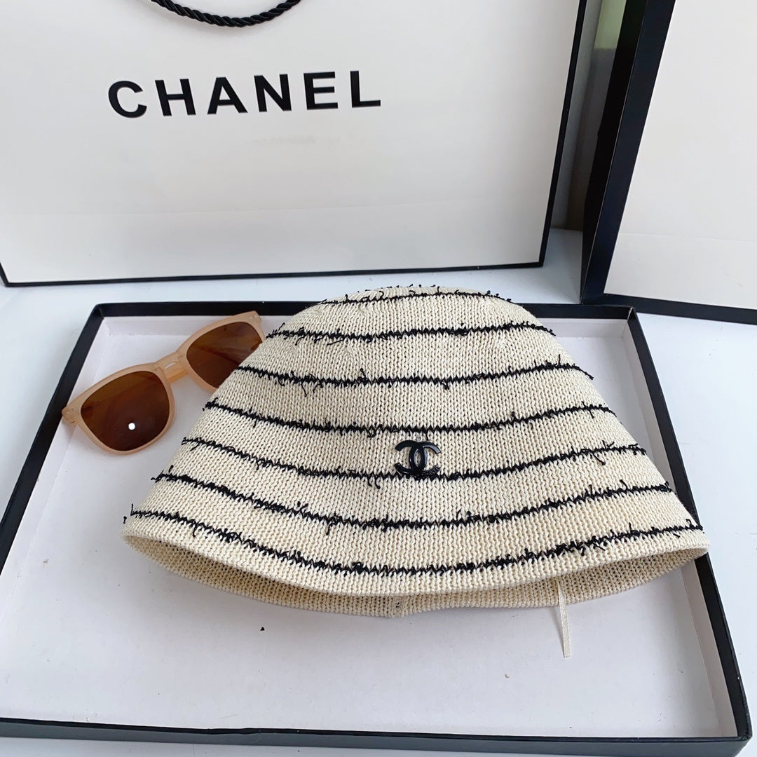 Striped Knit Bucket Hat
