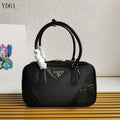 Re-Nylon and Saffiano Leather Two-Handle Bag