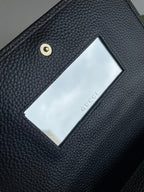 GG Marmont Pebbled Leather Wallet on Chain