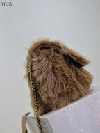 Niki Small in Shearling Bag