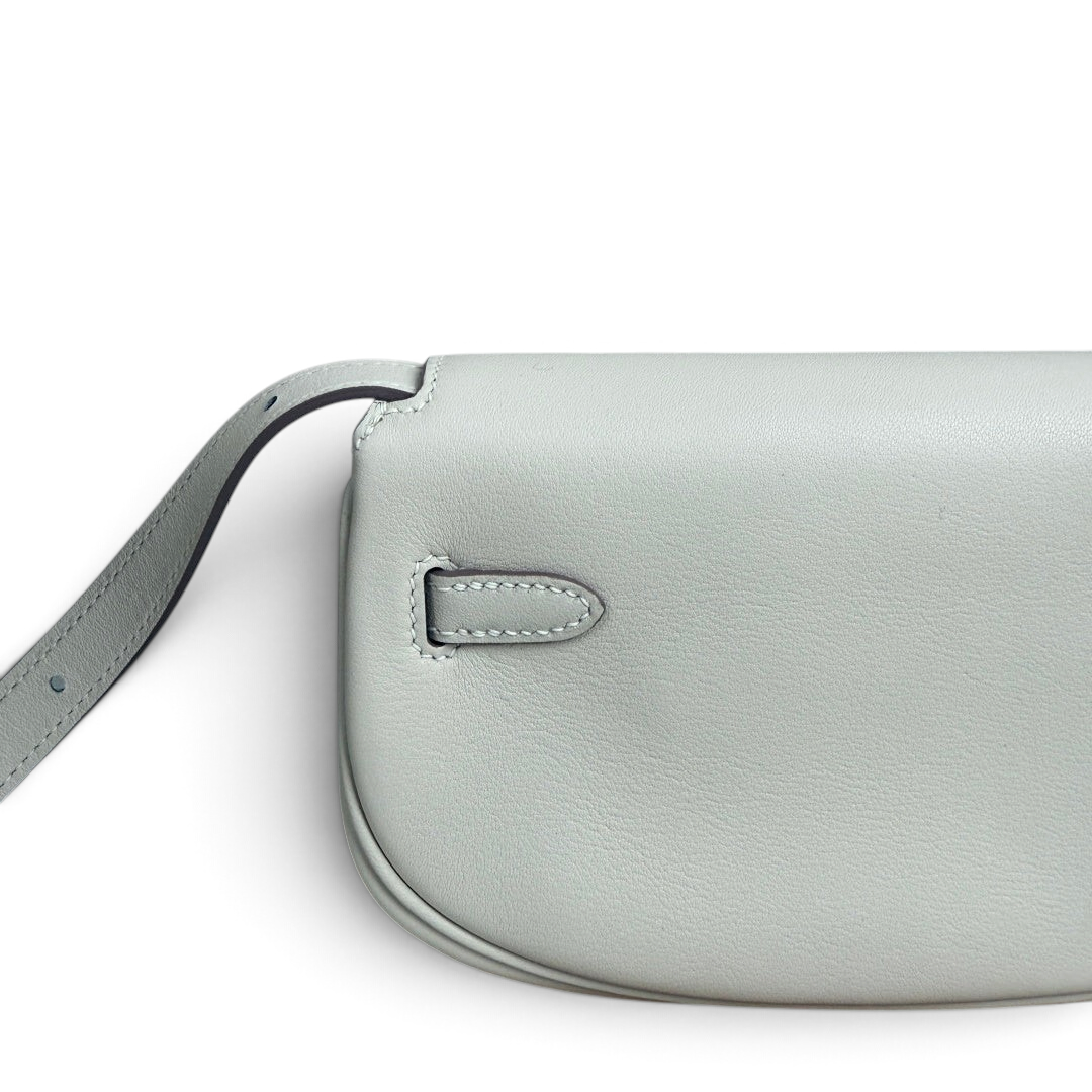 Kelly Moove Swift Leather Bag — Nata with Palladium-Tone Hardware — product view 5