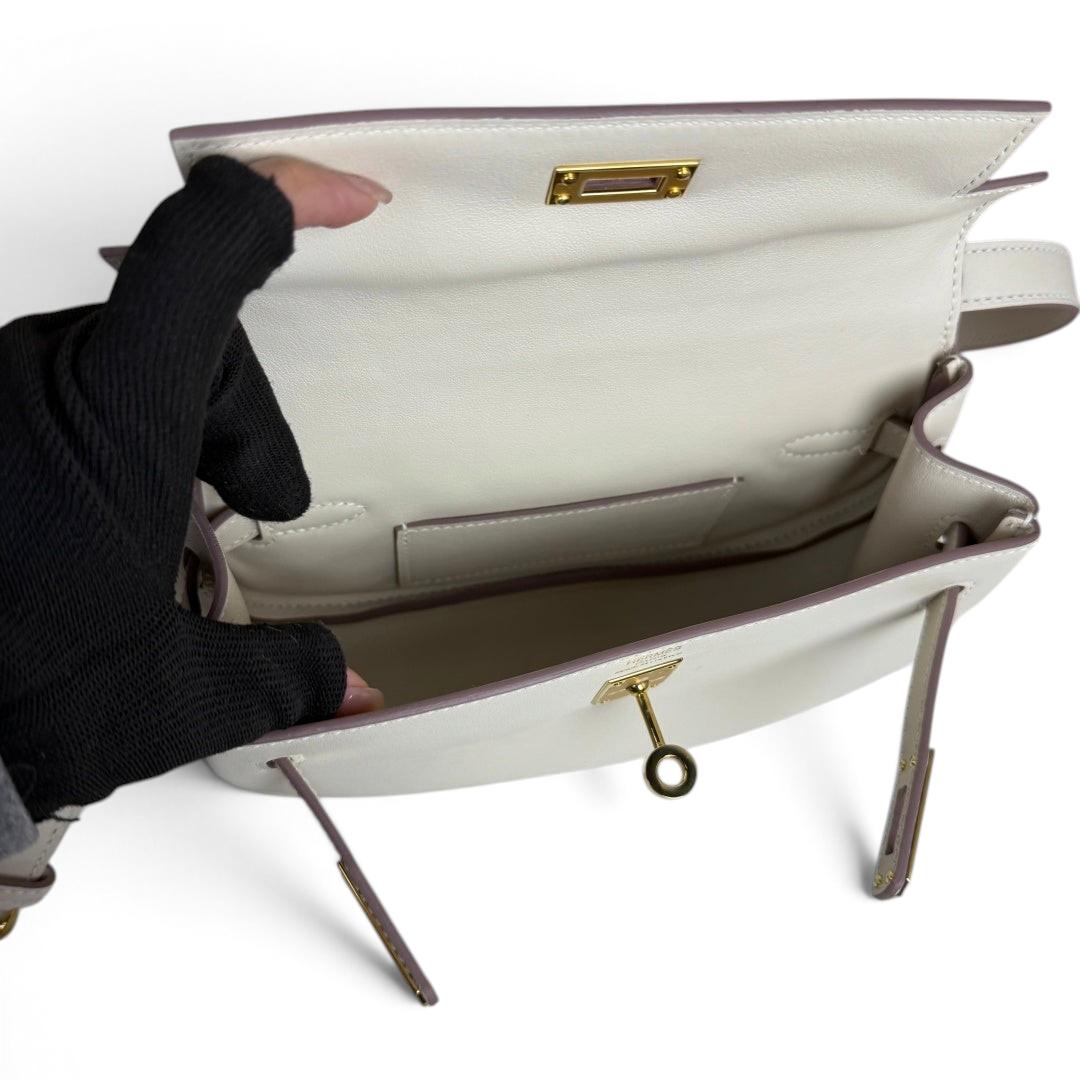 Kelly Moove Swift Leather Bag — Nata with Gold-Tone Hardware — product view 9