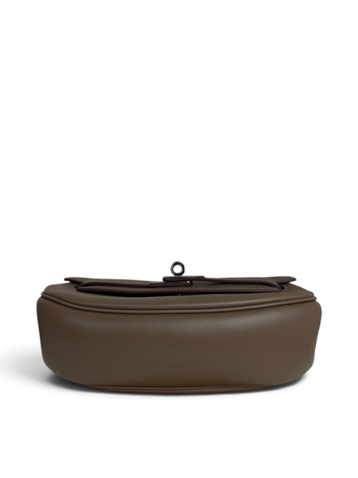 Kelly Moove Swift Leather Bag — Etoupe with Palladium-Tone Hardware — product view 3
