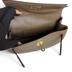 Kelly Moove Swift Leather Bag — Etoupe with Gold-Tone Hardware — product view 9