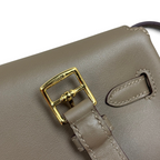 Kelly Moove Swift Leather Bag — Etoupe with Gold-Tone Hardware — product view 8