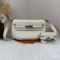 Kelly Move Moon Bag – Swift Leather, Silver hardware