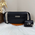 Kelly Move Moon Bag – Swift Leather, Silver hardware