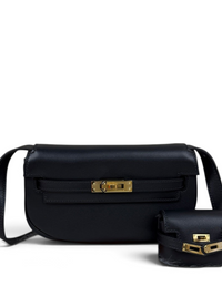 Kelly Moove Swift Leather Bag — Noir with Gold-Tone Hardware
