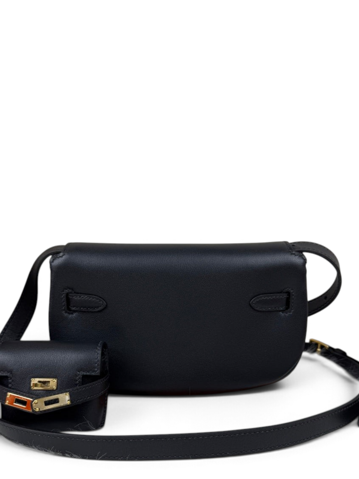 Kelly Moove Swift Leather Bag — Noir with Gold-Tone Hardware — product view 2