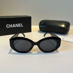 Oval Polarized Acetate Sunglasses - Black - View 2