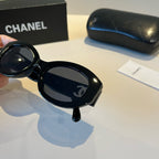 Oval Polarized Acetate Sunglasses - Black - View 6