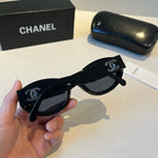 Oval Polarized Acetate Sunglasses - Black - View 8
