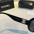 Oval Polarized Acetate Sunglasses - Black - View 10