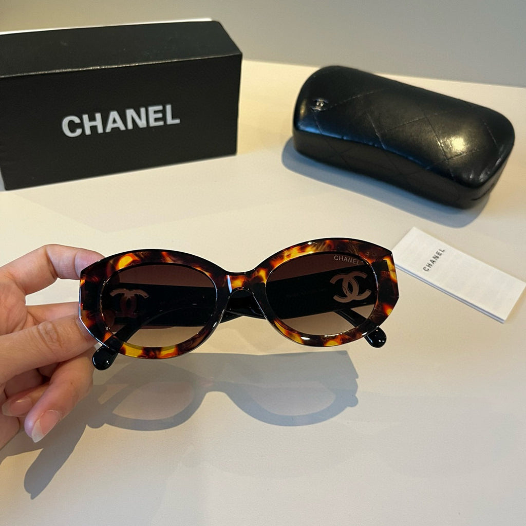 Oval Polarized Acetate Sunglasses - Tortoiseshell - View 5