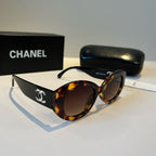 Oval Polarized Acetate Sunglasses - Tortoiseshell - View 1
