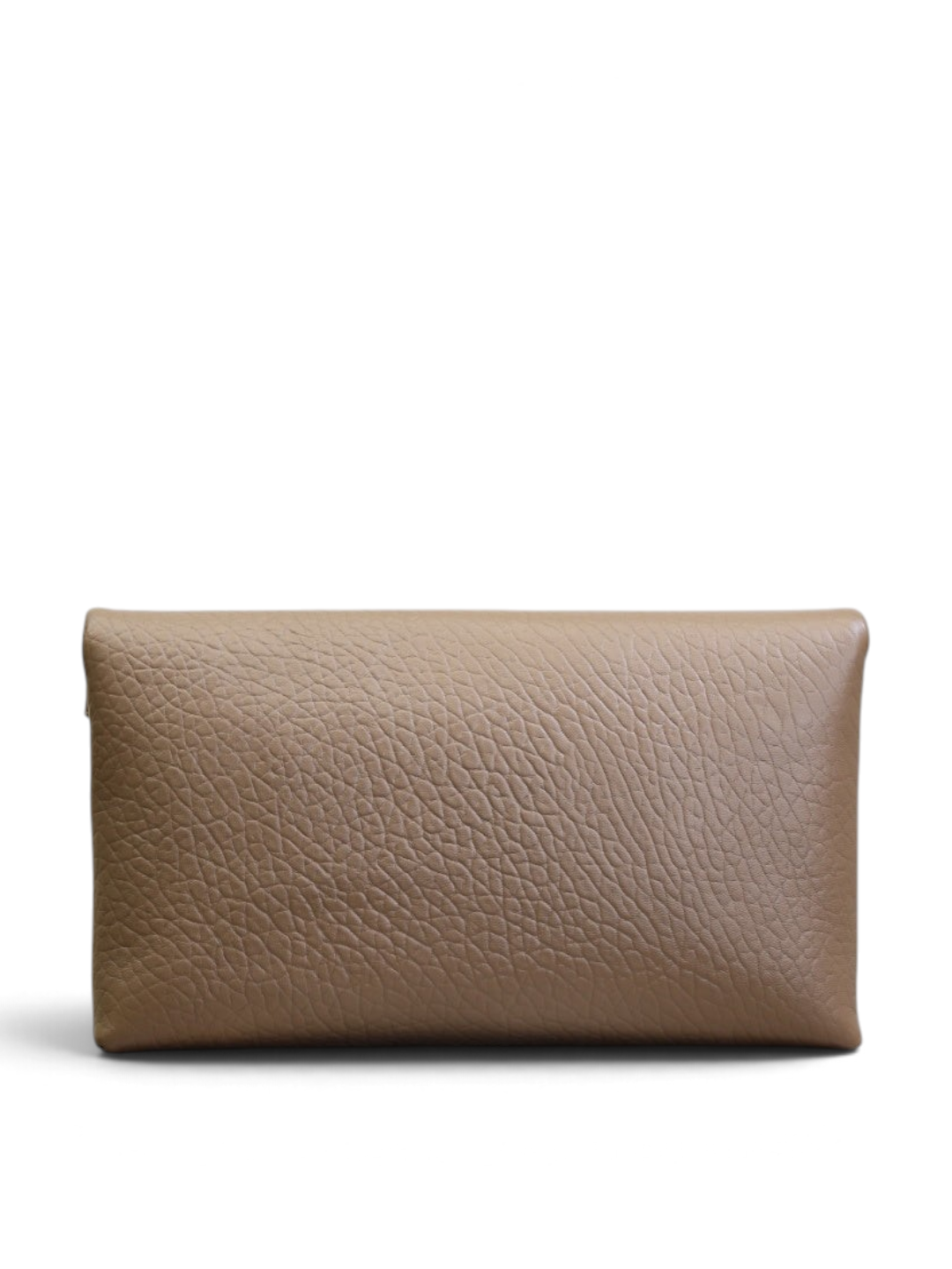 Leather Envelope Clutch 29.5cm - Khaki - View 9