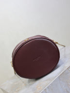 Saint Laurent Gaby Bucket Bag in Burgundy Quilted calfskin Leather - Detail View 9
