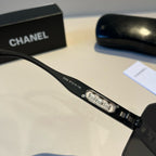 Embellished Rimless Square Sunglasses - Black/Silver - View 10