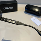 Embellished Rimless Square Sunglasses - Black/Silver - View 9