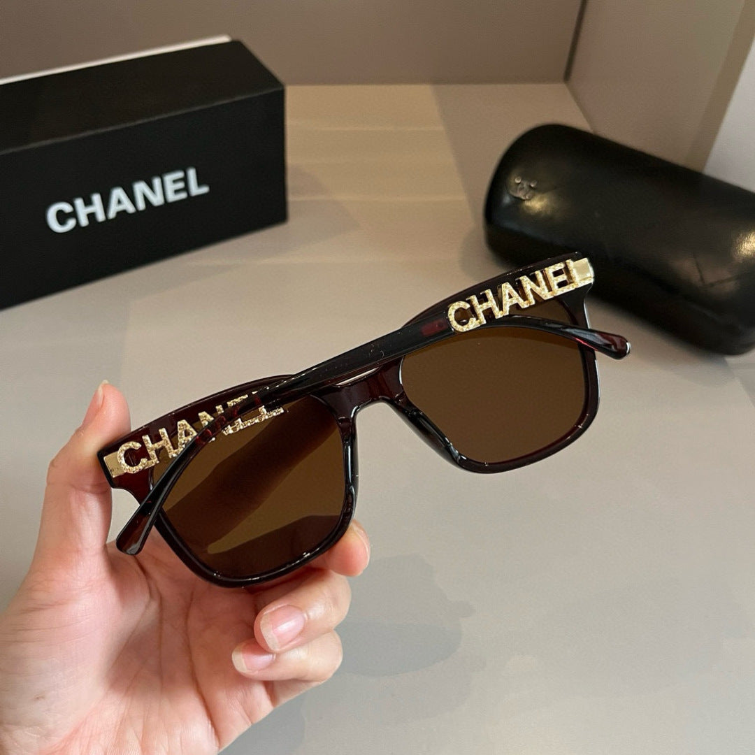 Embellished Cat-Eye Sunglasses - Black/Gold - View 5