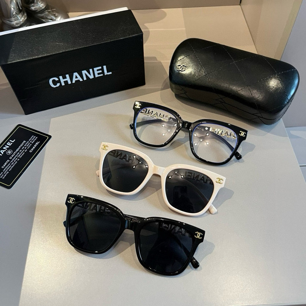 Letter-Temple Cat-Eye Sunglasses - White - View 10