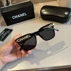 Letter-Temple Cat-Eye Sunglasses - Black - View 6