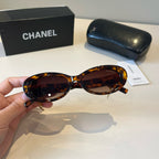 Oval Charm Sunglasses - Tortoiseshell - View 9