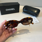 Oval Charm Sunglasses - Tortoiseshell - View 6
