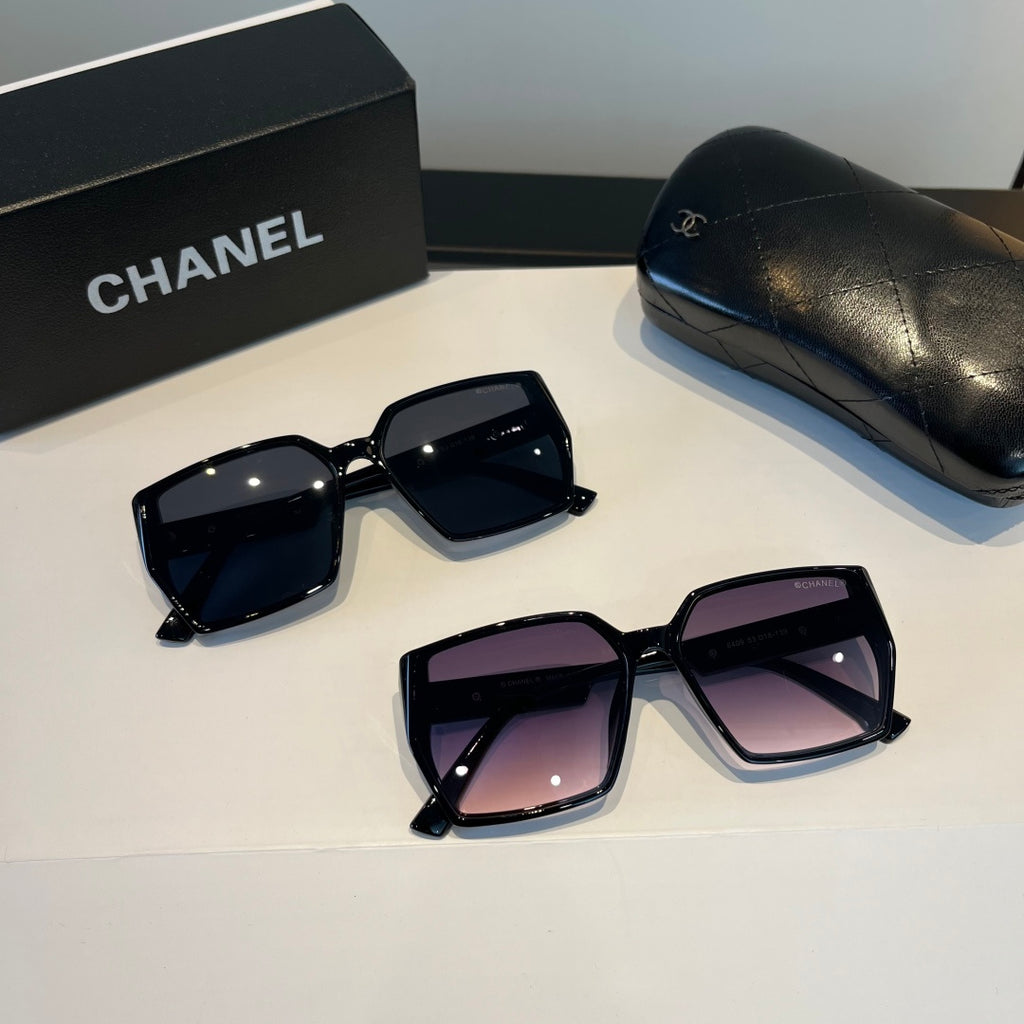 Oversized Gradient Square Sunglasses - Black - View 11
