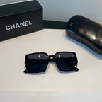 Oversized Gradient Square Sunglasses - Black - View 10