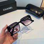 Oversized Gradient Square Sunglasses - Black/Purple Gradient - View 7
