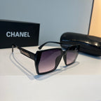 Oversized Gradient Square Sunglasses - Black/Purple Gradient - View 1