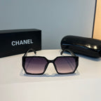 Oversized Gradient Square Sunglasses - Black/Purple Gradient - View 2