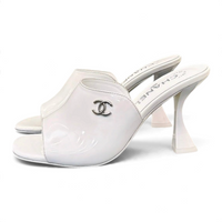 Quilted Double C High-Heel Mule Sandals