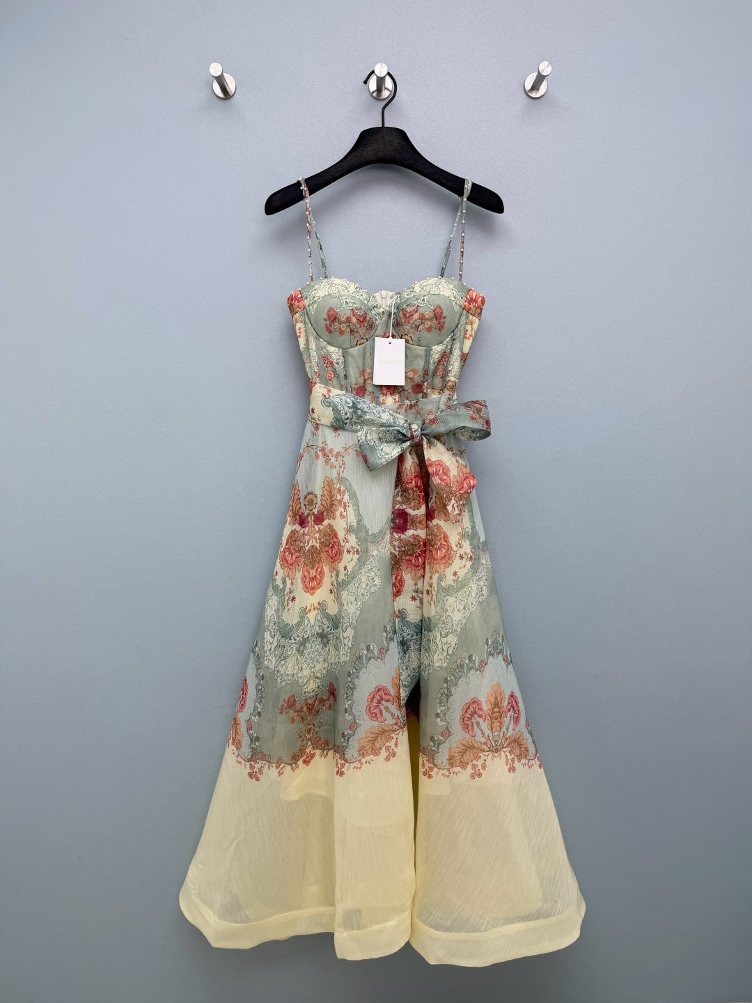 Floral Corset Camisole Maxi Dress - Coral Floral - View 28