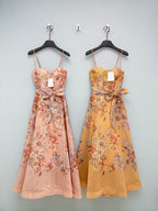 Floral Corset Camisole Maxi Dress - Blush Floral - View 9