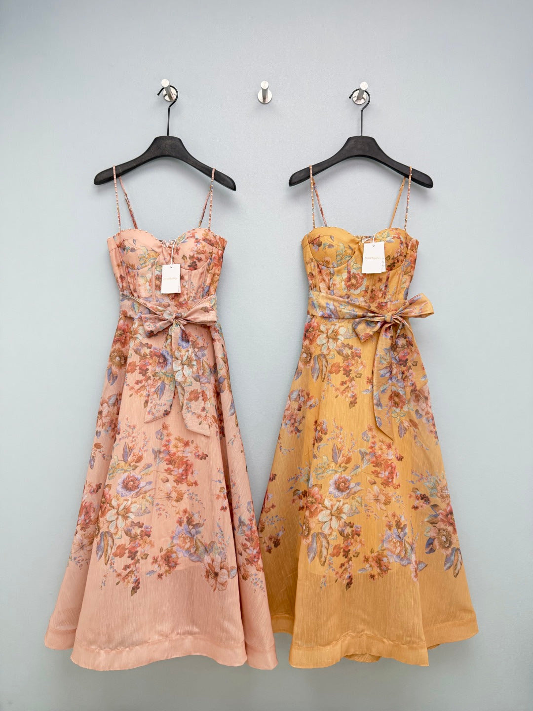 Floral Corset Camisole Maxi Dress - Blush Floral - View 9