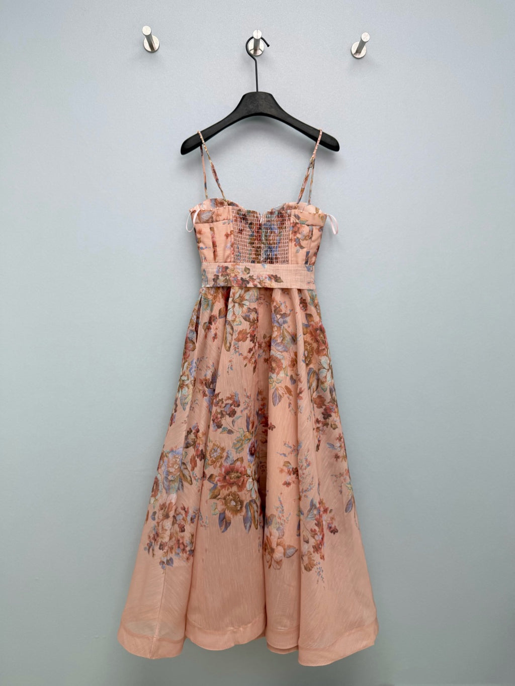 Floral Corset Camisole Maxi Dress - Blush Floral - View 7