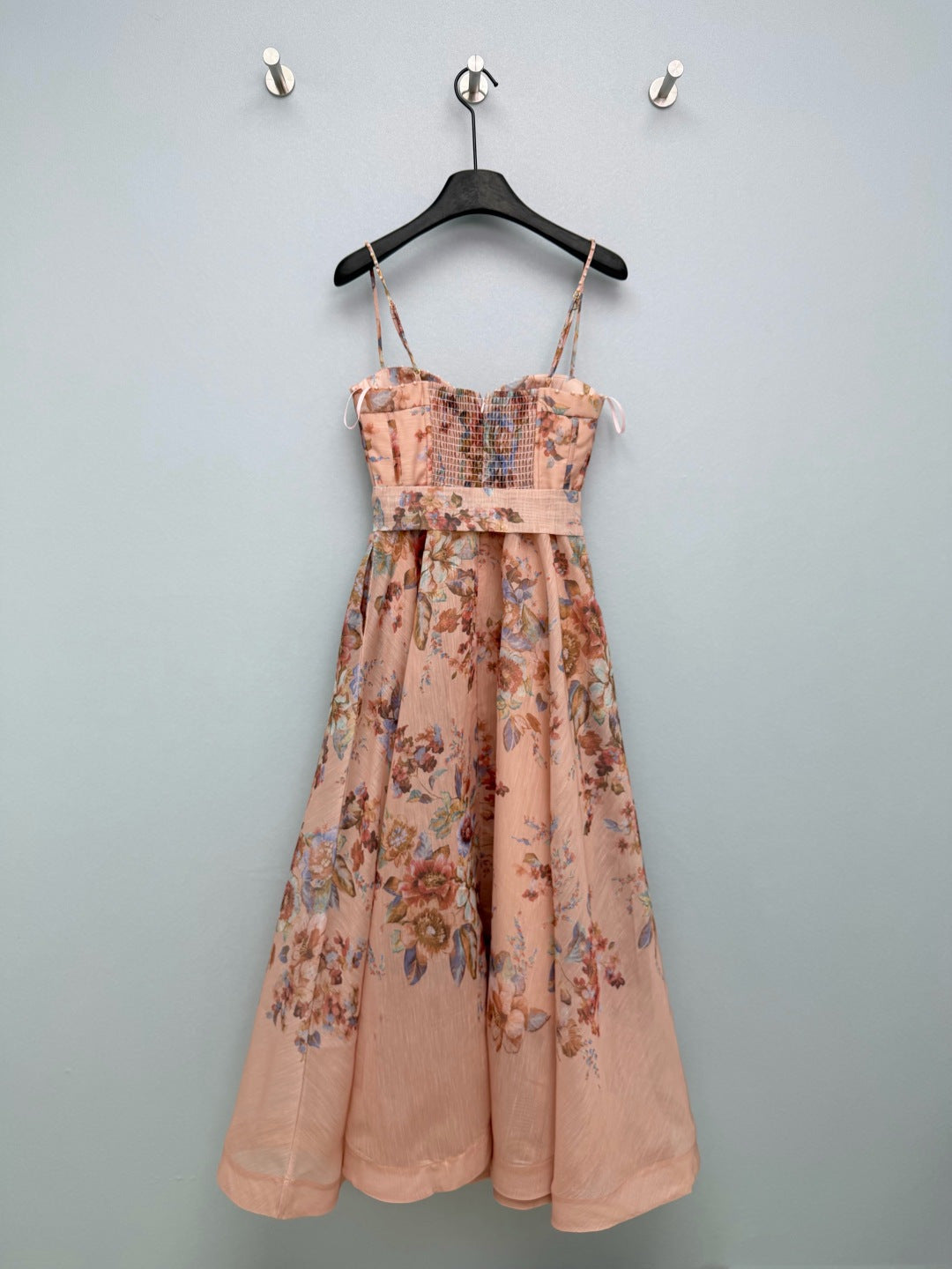 Floral Corset Camisole Maxi Dress - Blush Floral - View 7