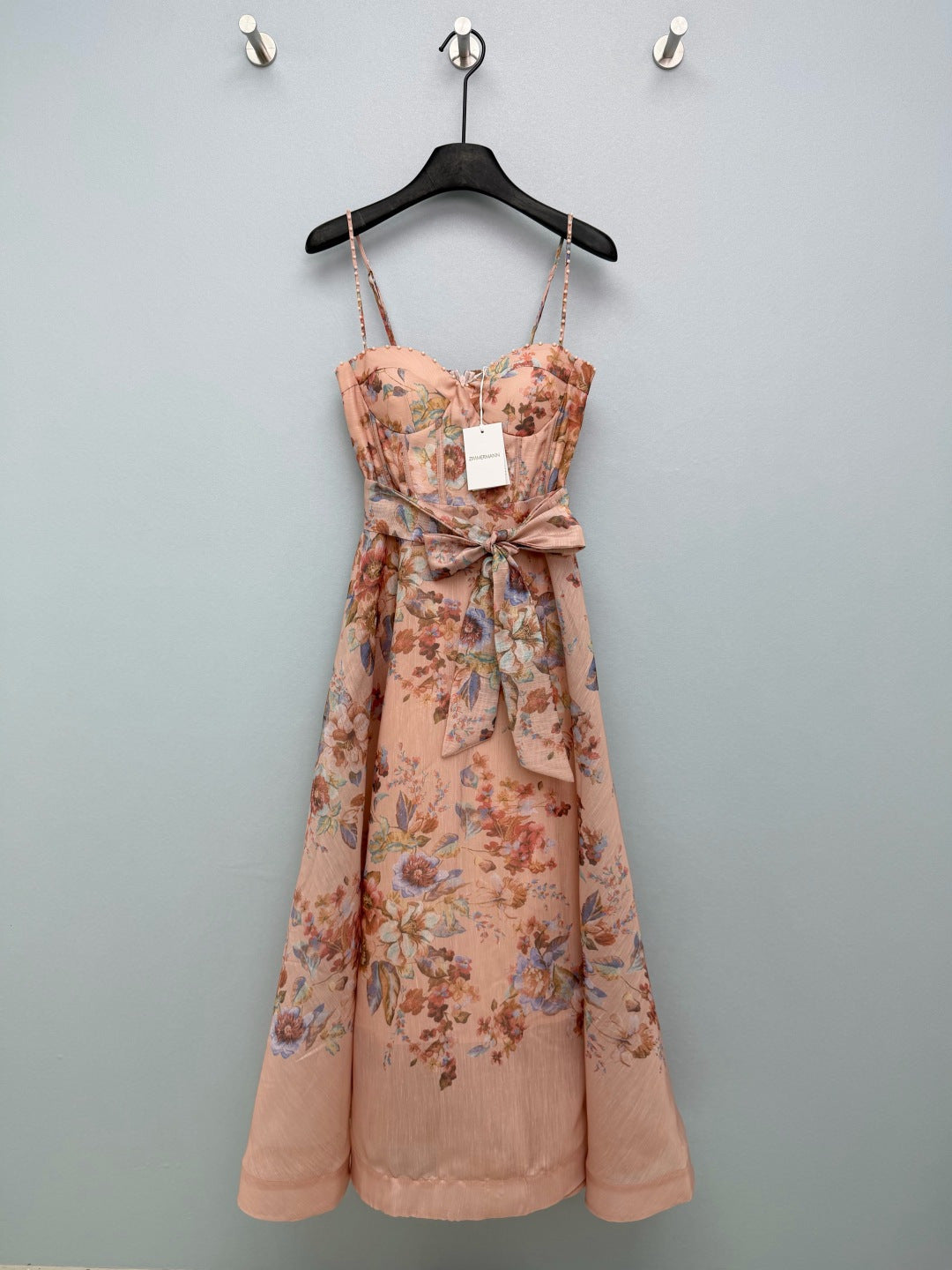 Floral Corset Camisole Maxi Dress - Blush Floral - View 1