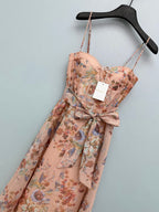Floral Corset Camisole Maxi Dress - Blush Floral - View 3