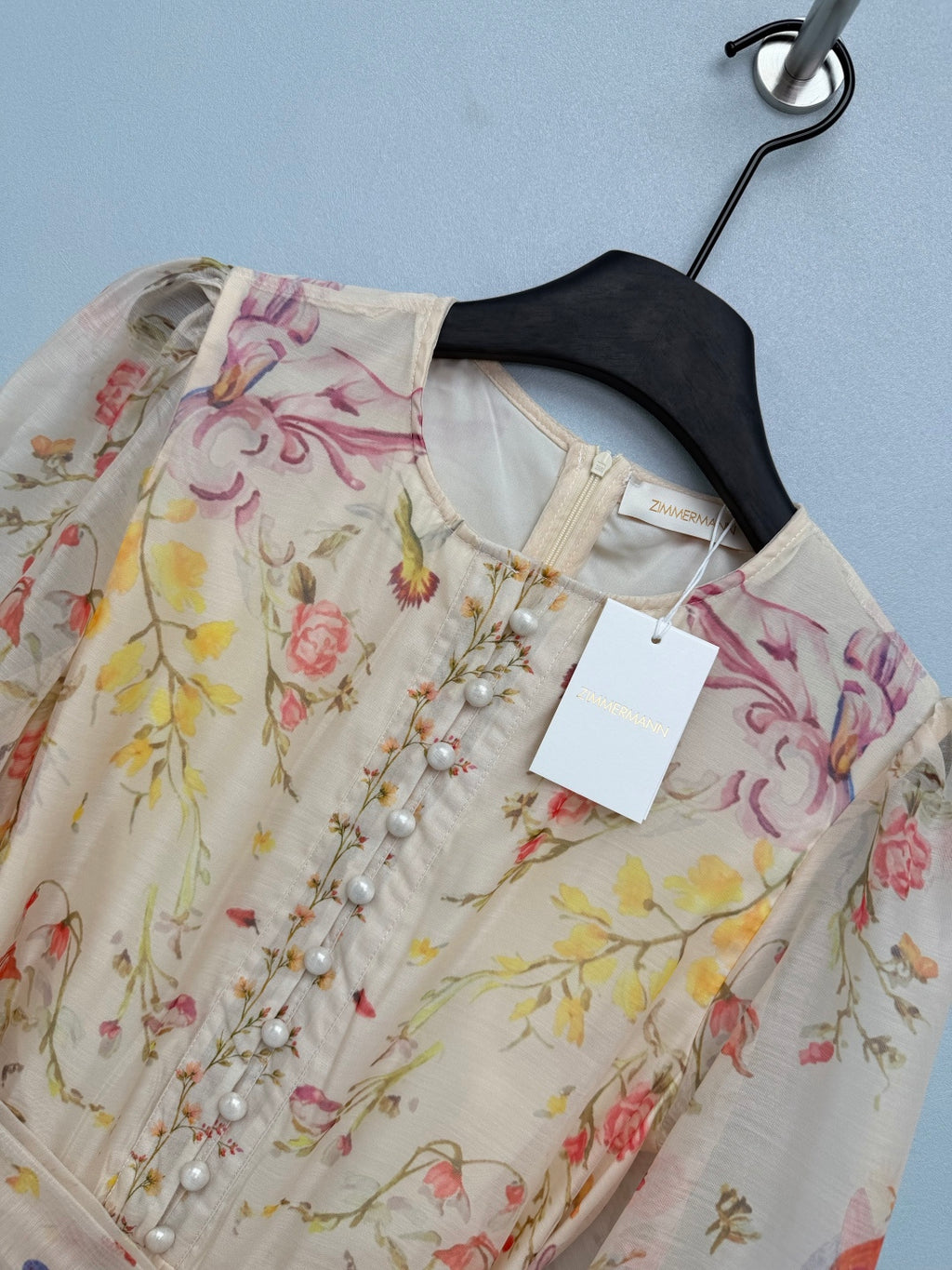 Floral Button-Front Tiered Maxi Dress - Ivory Multicolor - View 2