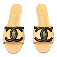 Double C Mid-Heel Slide Sandals