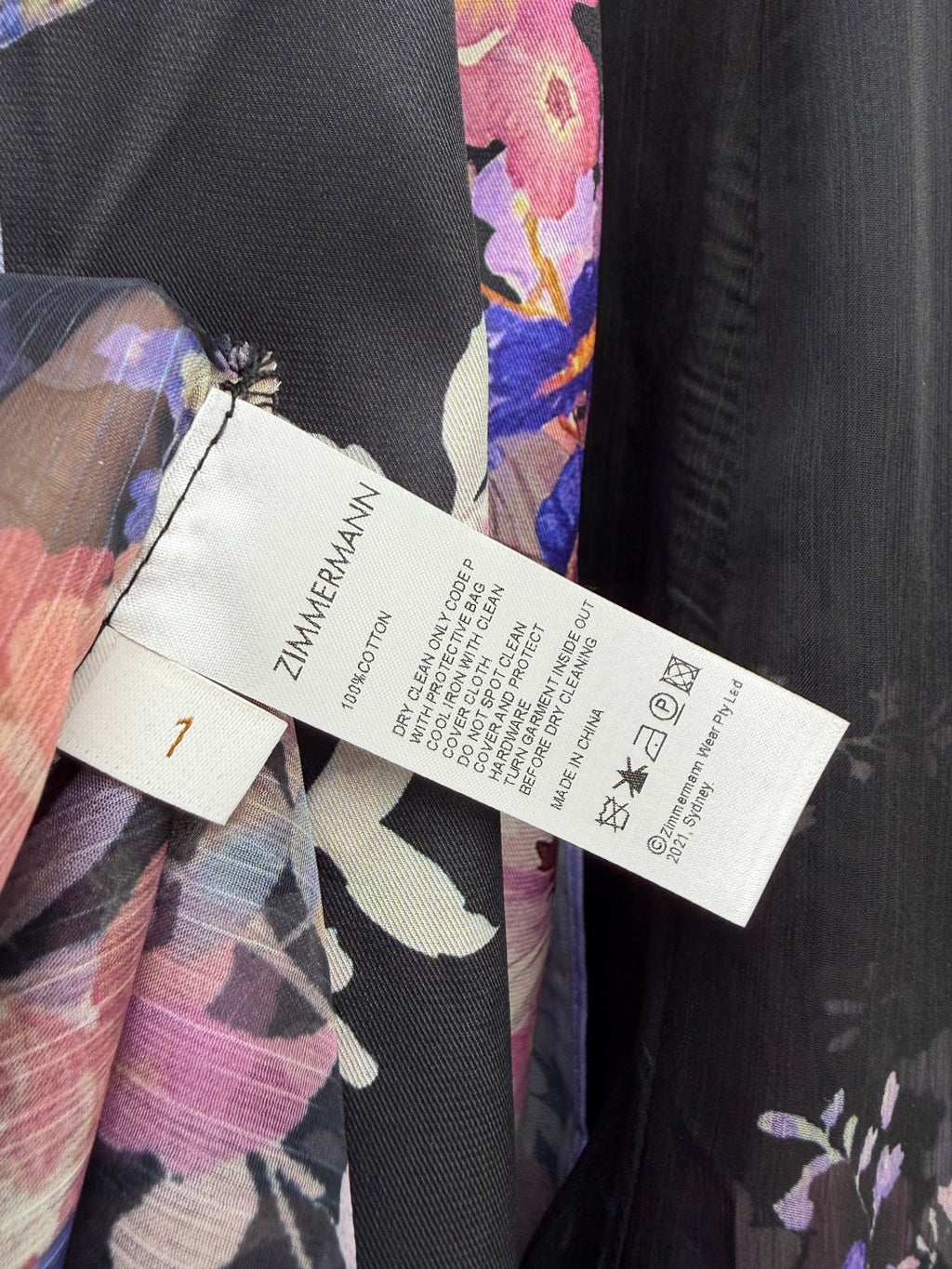 Bird Print Scarf-Belt Chiffon Maxi Dress - Black Floral - View 8
